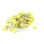 50 Pcs 100V 0.01uF 10NF Radial Lead Film Correction Capacitors Yellow