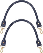 Leather Purse Strap, 2Pcs 400mm/15.75" Cowhide Purse Replacement Handle for Women's Handbag Underarm Bag Tote (Dark Blue)