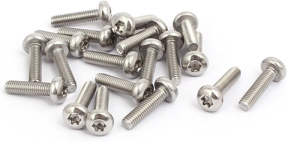 M3x12mm 304 Stainless Steel Button Head Torx Screws Bolts T10 Drive 20pcs