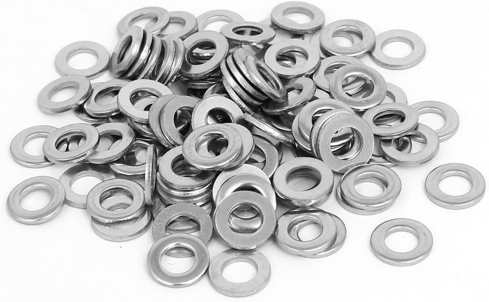 M6x12mmx1.6mm 316 Stainless Steel Flat Washers Gasket Fastener 100pcs