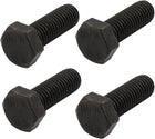 8.8 Grade M12x35mm Full Threaded Left Hand Thread Hex Head Bolt Black 4pcs
