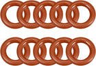 Silicone O-Ring, 10mm Outside Diameter, 6mm Inner Diameter, 2mm Width, VMQ Seal Rings Sealing Gasket Red, 10PCS