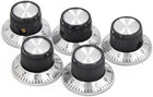 5 Pcs 6mm Shaft Insert Dia Potentiometer Control Knobs with Screw Inside 23 x 14mm for Car