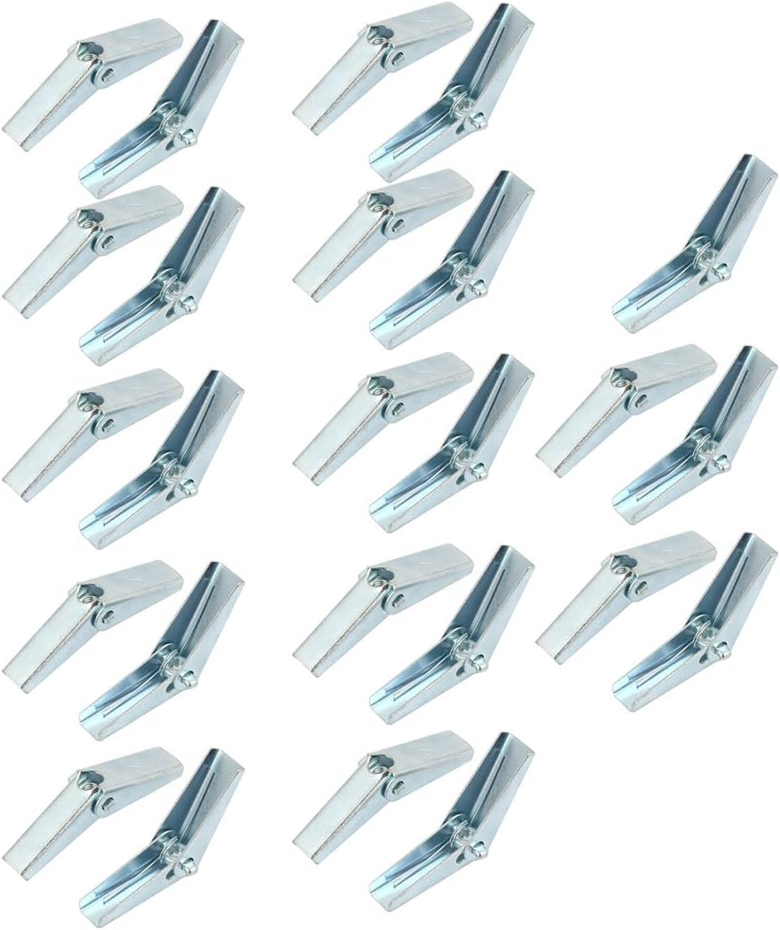 M3 Dia Female Thread Spring Loaded Hollow Wall Anchor Toggle Wing Nut 25pcs