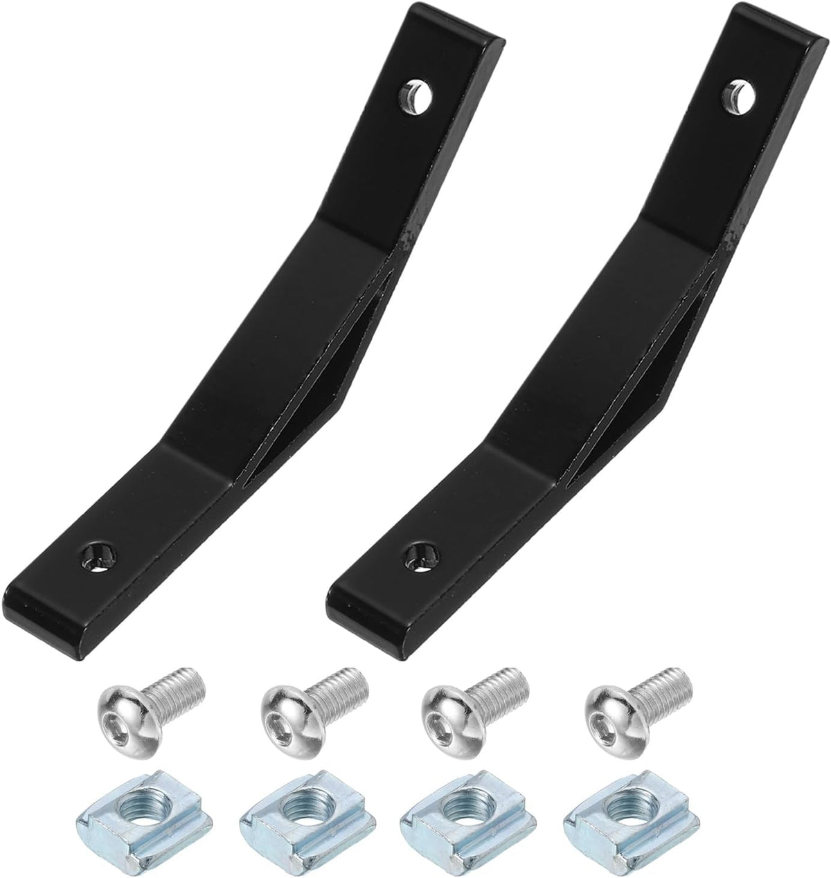 2Set 135 Degree Angle Aluminum Profile Corner Bracket, Corner Brace Joint Connectors for 2020 Series with Bolts Nuts (Black)