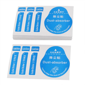 50pcs Staubentfernungsetiketten, ComputerhandyTablet Bildschirmreinigungsfolien, 8 x 5cm Laptop Absorber LCD Staubentfernungsetiketten Werkzeuge für Handy gehärtetes Glas Bildschirmfolie