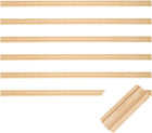 6Pcs 15.75" Decorative Wood Trim, Unfinished 3D Wooden Furniture Molding Trim for DIY Craft, Home Wall Cabinet Shelf Window Door (Triangle, 12mm)