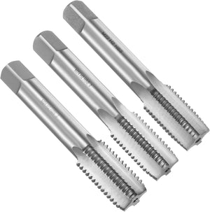 3pcs Hand Tap Set, M24 x 3 Taper/Plug/Bottom Metric Thread Screw Taps, High Speed Steel Hand Threading Tapping Tool Kit
