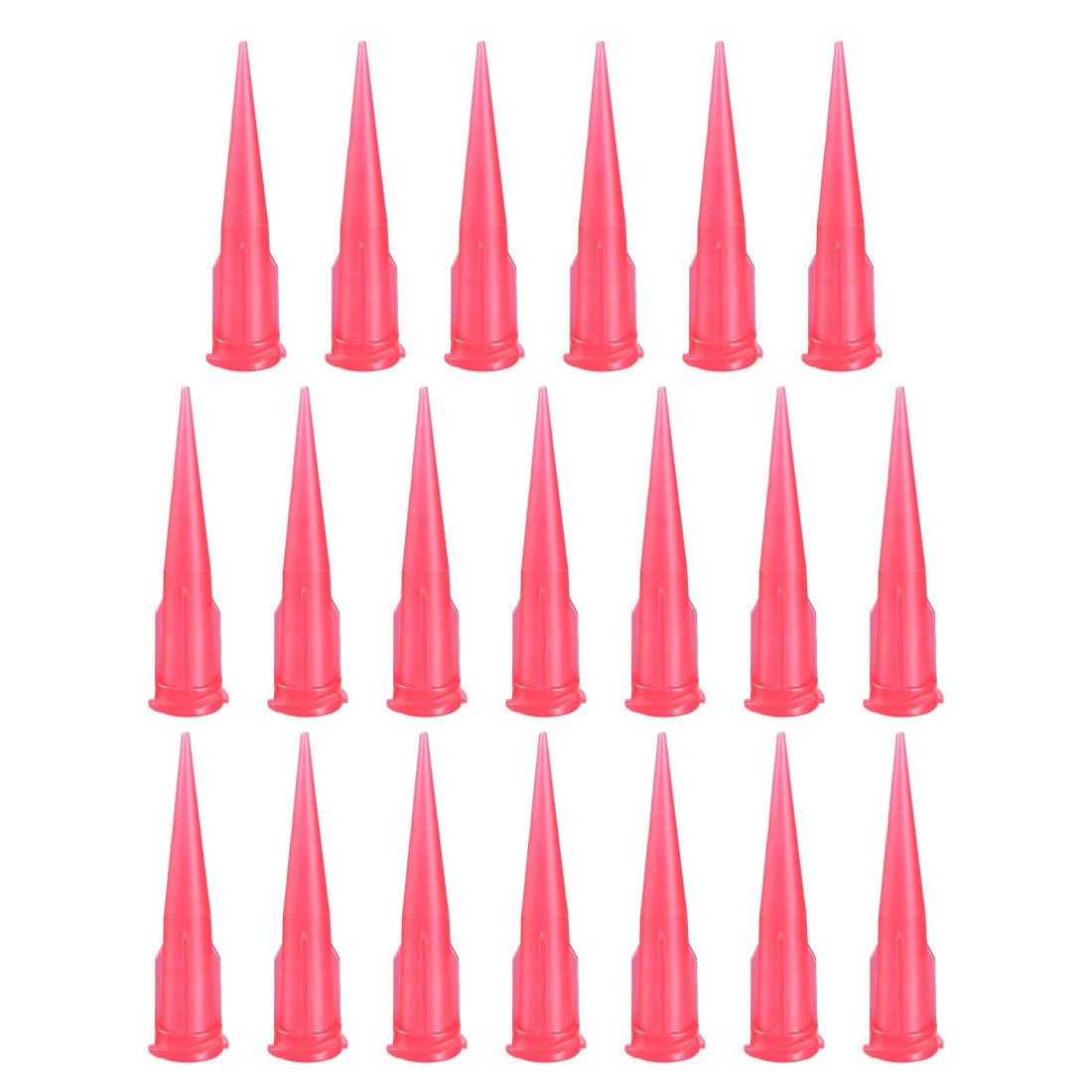 Industrial Blunt Tip Tapered Dispensing Fill Needle 25ga X 1.26" Red 20pcs