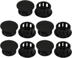 10pcs 16mm Dia Black Plastic Tubing Plug Door and Window Locking Hole Plugs