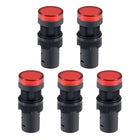 5Pcs Red Indicator Light AC/DC 24V, 16mm Panel Mount, for Electrical Control Panel, HVAC, DIY Projects