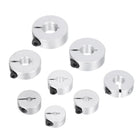 8pcs Single Split Shaft Collar Set 3mm 4mm 5mm 6mm 8mm 9mm 11mm 12mm Bore Drill Stop Collar Set, Aluminum Alloy Set Screw Split Clamping Collars
