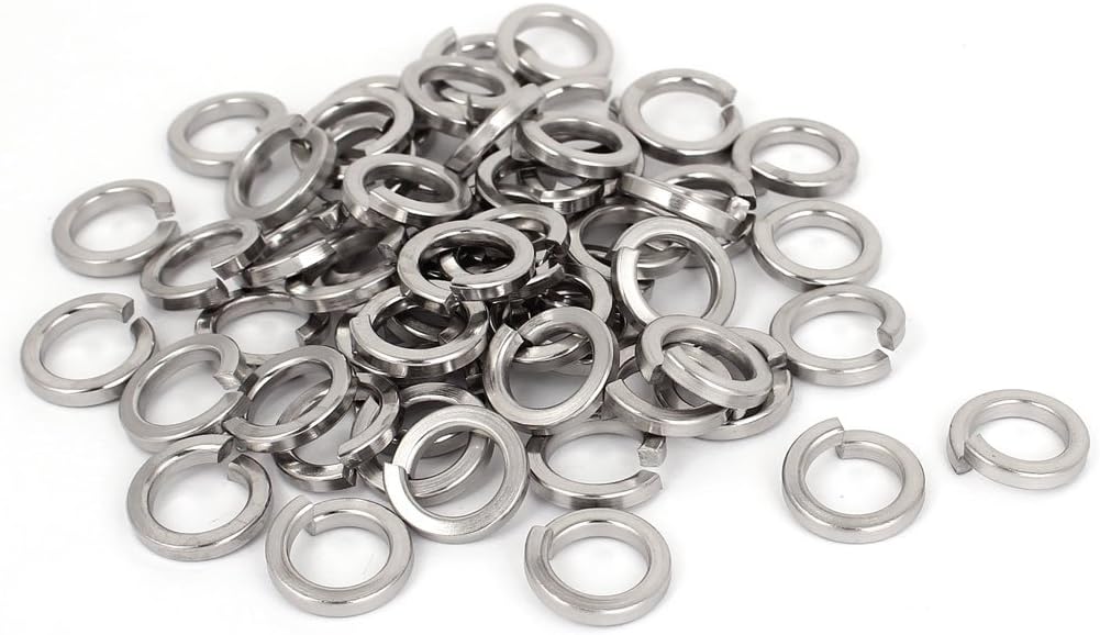 3/8-inch 316 Stainless Steel Split Lock Spring Washer Screw Pad 100pcs