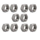 10pcs M16 x 1.5mm Pitch Metric Fine Thread Carbon Steel Left Hand Hex Nuts
