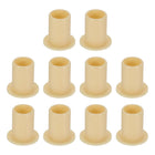 10Pcs Flanged Sleeve Bearing, Plastic Bushing ID 8mm x OD 10mm x Length 15mm POM Bushing, Yellow