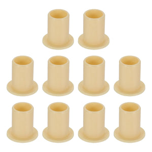 10Pcs Flanged Sleeve Bearing, Plastic Bushing ID 8mm x OD 10mm x Length 15mm POM Bushing, Yellow