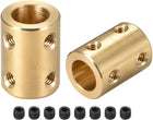 10mm to 10mm Bore Rigid Coupling Set Screw L22XD16 Copper,Shaft Coupler Connector,Motor Accessories,2pcs