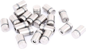 Frameless Glass 12mm x 24mm Stainless Steel Standoff Pins Clamp 20pcs