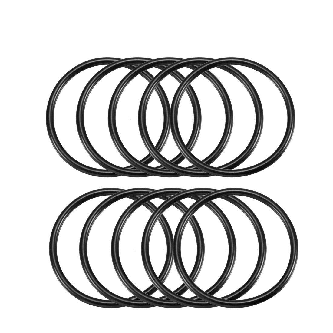 Nitrile Rubber O-Rings 55mm OD 48mm ID 3.5mm Width, Metric Sealing Gasket, Pack of 10