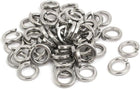 M6 304 Stainless Steel Split Lock Washer Silver Tone 50pcs
