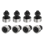 8pcs CF12 Cam Follower KR30 Needle Roller Bearing, Chrome Steel Track Runner Bearings, 30mm Roller Diameter, M12x1.5mm Full Male Thread Stud Type for Machine Tool Guide Rail