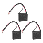 Ceiling Fan Capacitor CBB61 1.5/3uF 350V AC 3 Wires Metallized Polypropylene Film Capacitor 38x31x21mm for Electric Fan Pump Motor Generator 3Pcs