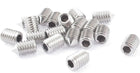 M5 x 8mm Cone Point Hex Socket Set Grub Screw Silver Tone 20pcs
