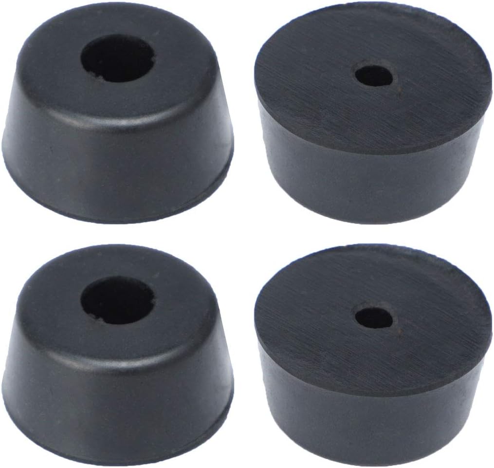 Tapered Rubber Pad Feet Bumper Washer 28mm x 14mm 4Pcs Black