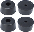 Tapered Rubber Pad Feet Bumper Washer 28mm x 14mm 4Pcs Black