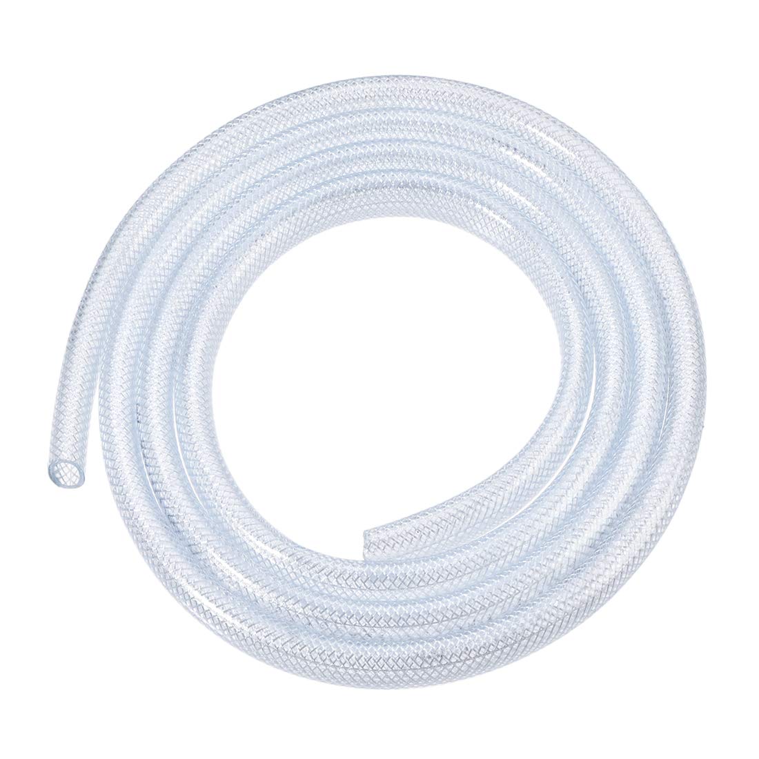 PVC Tubing 3/8 Inch X 6.6 Ft Clear Braided Flexible Heavy-Duty Hose Tube