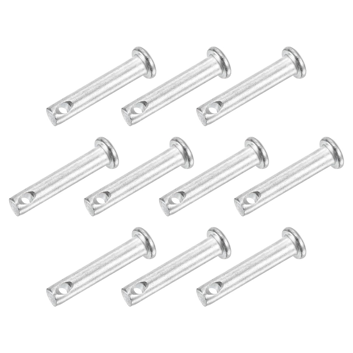 10Pcs 3/16"x1" Single Hole Clevis Pins, Carbon Steel Flat Head Single Hole Clevis Pins for Mechanics Repair, Furniture Installation, Industrial Equipment, DIY (Blue White)