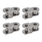 4Pcs Chain Offset Half Link Roller 8mm Pitch Stainless Steel Standard Chain End Connector Split Links for 05B Chain