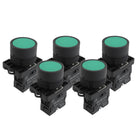 A12082000ux0366 1 NO N/O Green Sign Momentary Push Button Switch, 600V, 10 Amp, ZB2-BE101C, 5 x 22 mm