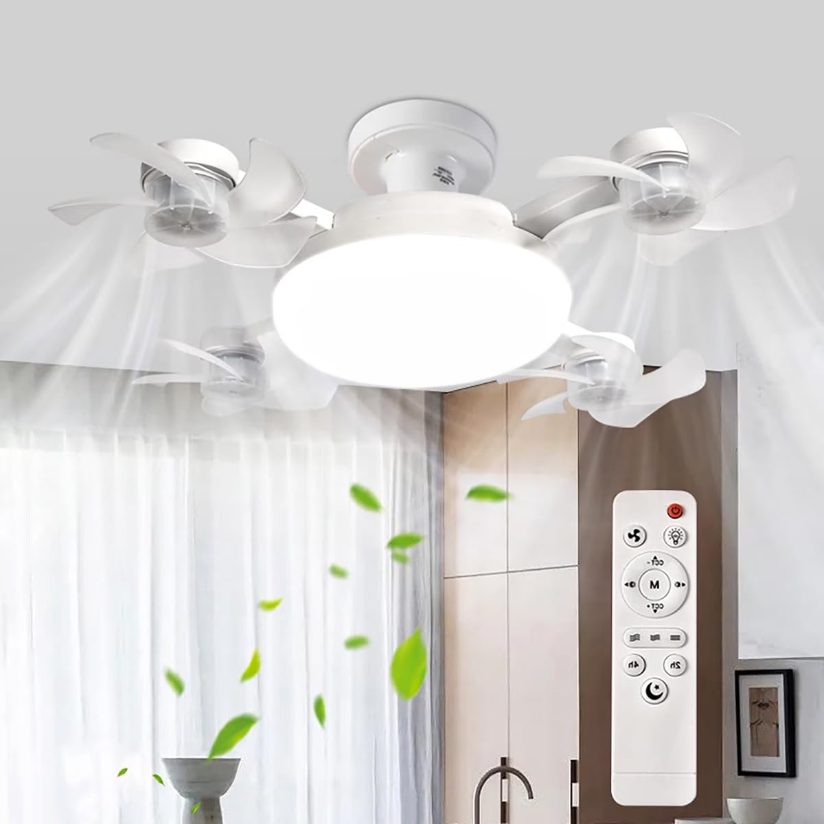 Enfriador de techo con luz E27, con control remoto, 2000lm LinkMejor