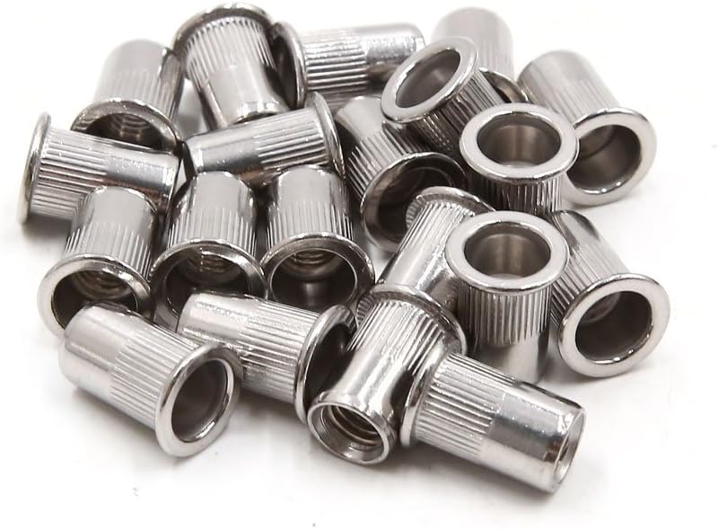 20pcs M8 Thread 304 Stainless Steel Flat Head Rivet Nut Insert for Car
