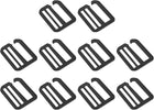 LinkMejor Metal G-Hook Webbing Buckles, Adjustable Flat Tri-Glide Slide Buckles - for Backpack Strap Webbing