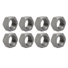 8pcs M22 x 1.5mm Pitch Metric Fine Thread Carbon Steel Left Hand Hex Nuts