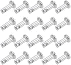 Single Hole Clevis Pins - 3mm X 8mm Flat Head 304 Stainless Steel Link Hinge Pin 20Pcs