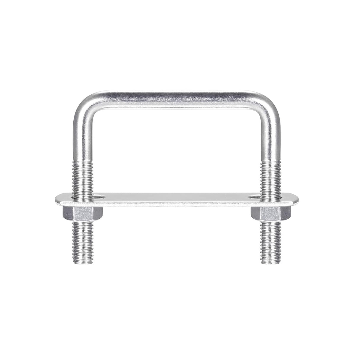 Square U-Bolts, 6 Sets 62mm(2.44") Inner Width 60mm Length M8 304 Stainless Steel U Clamp Bolt with Nuts and Plates, for Boat Trailer