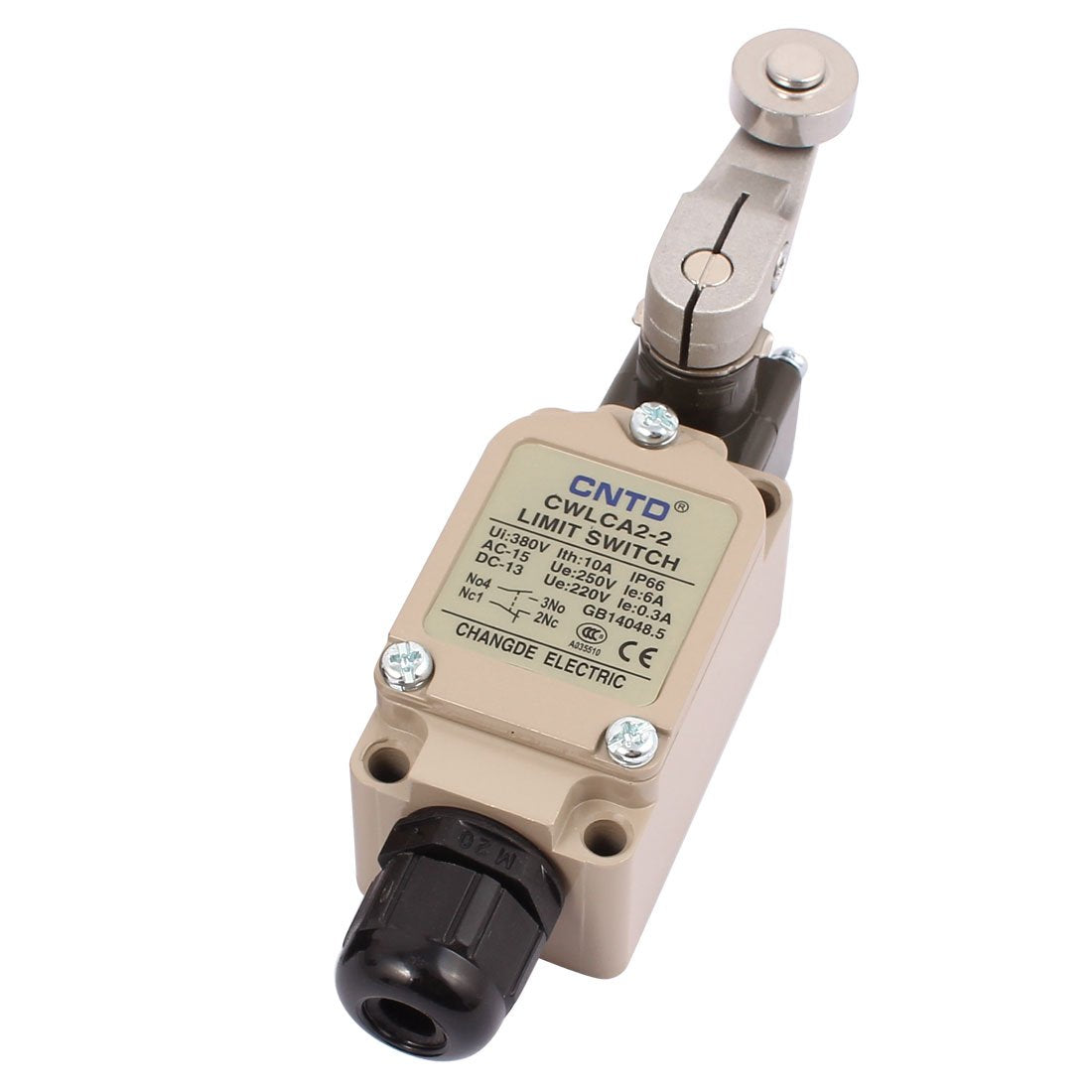 a12042500ux0089 Cwlca2-2 Rotary Roller Lever Actuator Limit Switch 6A/250VAC 0.3A/220VDC, 1.57" Width, 5" Length