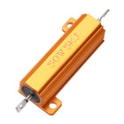 50W 5k Ohm 5% Aluminum Housing Resistor Screw Tap Chassis Mounted Aluminum Case Wirewound Resistor Load Resistors Gold Tone 1pcs
