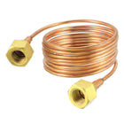 Refrigeration Tubing, 1/8" OD x 4.9Ft Length Copper Tubing Soft Coil with Metal Brass Tube Fitting