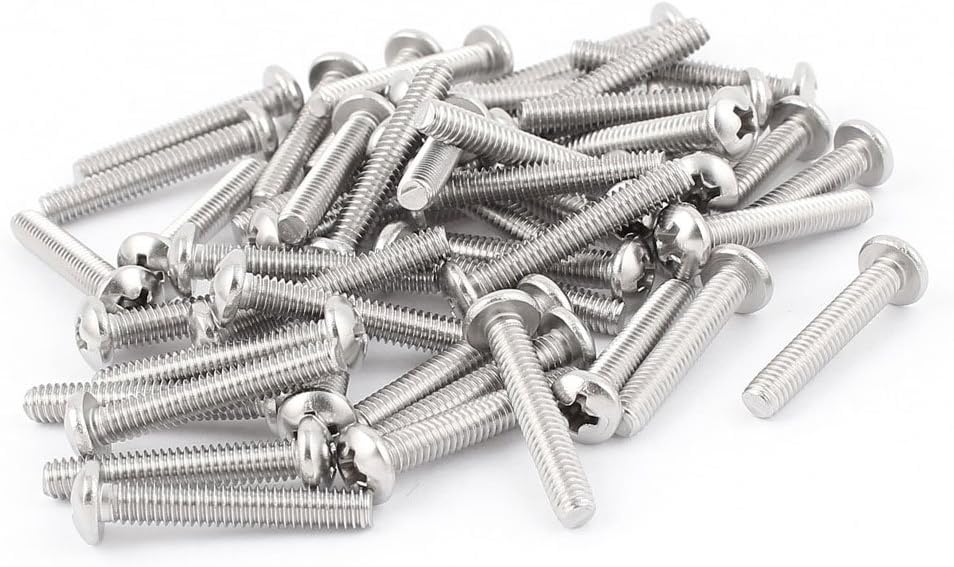 18mm Long #6-32 x 5/8 Inch Phillips Truss Head Machine Screws 50 Pcs