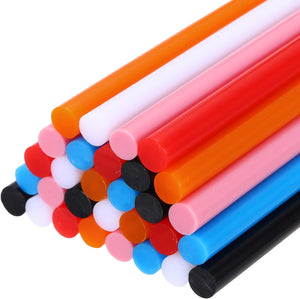 30pcs Mini Hot Glue Sticks 4 inch x 0.27 inch High Sticky Small Glue Sticks, 6 Color