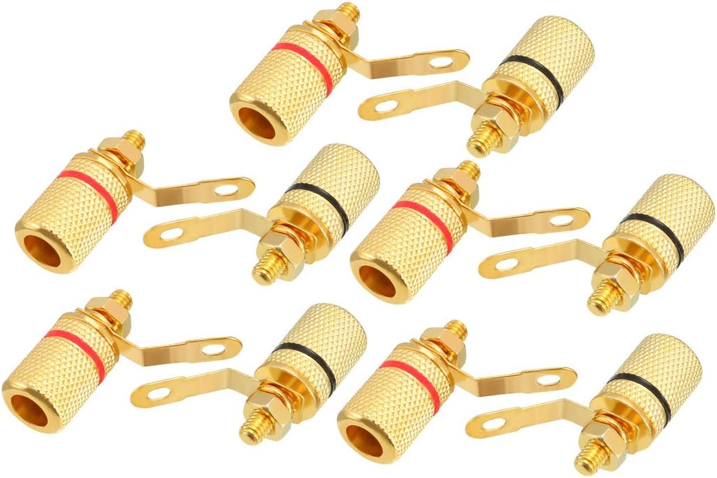 10 Pcs Video Speaker Terminal Connectors 4mm Banana Jack Outlet