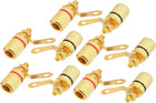 10 Pcs Video Speaker Terminal Connectors 4mm Banana Jack Outlet