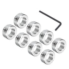 8 Pcs Set Screw Shaft Collar 9/16"Bore, 304 Stainless Steel Shaft Collars, 1"OD, 7/16"Thickness, Axle Collar Clamp with a Hex Wrench