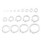 365 Pcs External Retaining Rings, 18 Sizes 304 Stainless Steel External Circlip Snap Rings Assortment Kits Round Wire Snap Rings for Valves Electrical Appliances