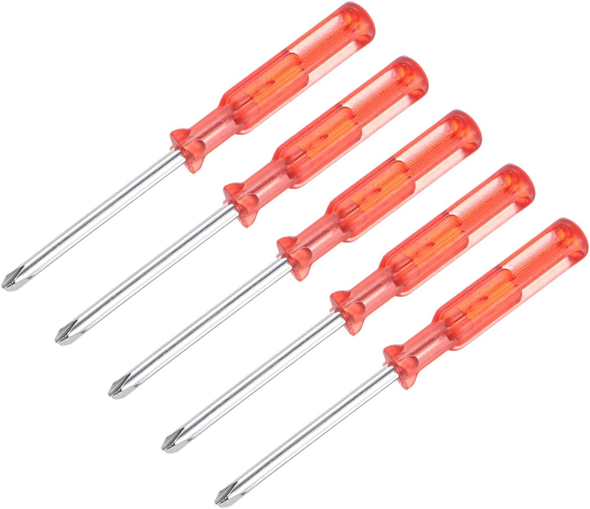 Mini Phillips Schraubenzieher, 2,5mm Kreuzkopf 65mm Länge für Reparatur kleiner Geräte, 5 Stk