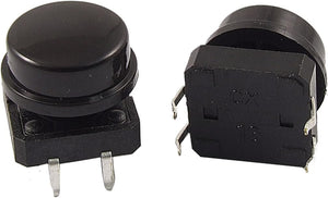 5pcs Momentary Tact Tactile Push Button Switch 12 x 12mm x 14mm 4 Pin DIP W Cap